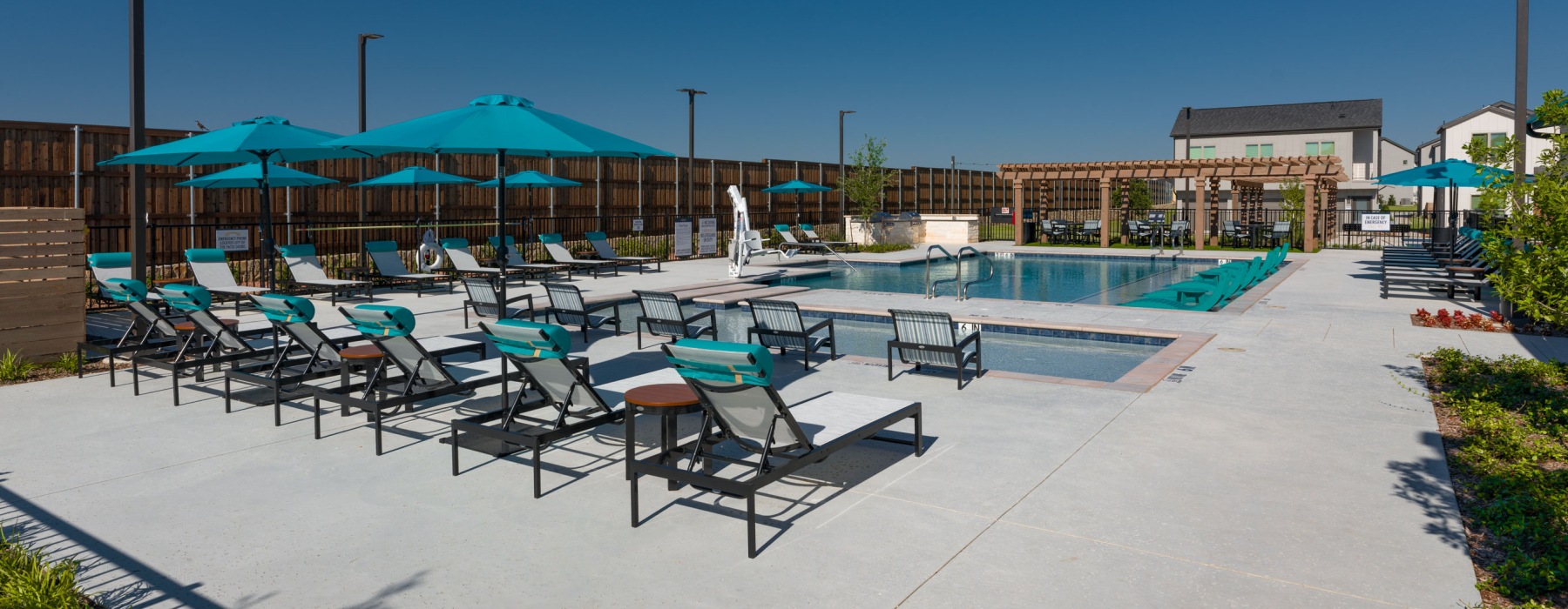 large resort-style pool with lounge areas