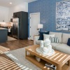 sunlight living room and kitchen model luxury rental home